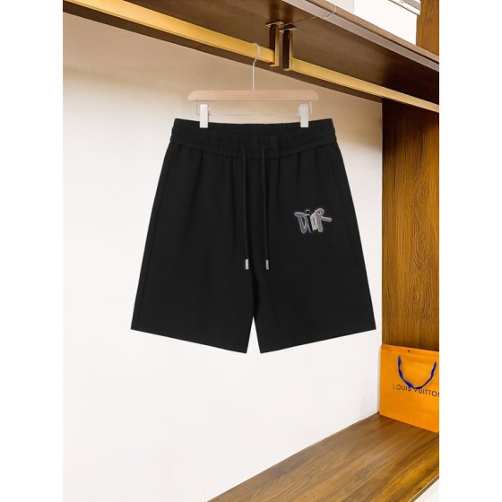 Dior Black Shorts with Graffiti-Style Dior Logo